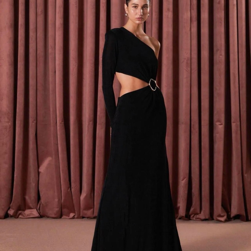 Misha Klementina black maxi dress NWT